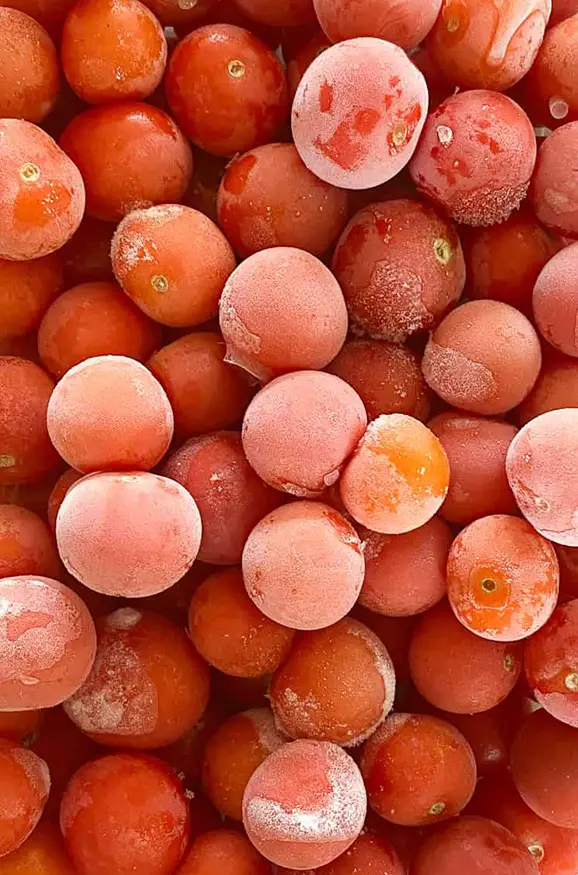 Dondurulmuş Kırmızı Cherry Domates