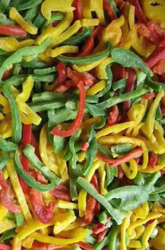 Dondurulmuş Mix Biber ( Sarı, yeşil, kırmızı)